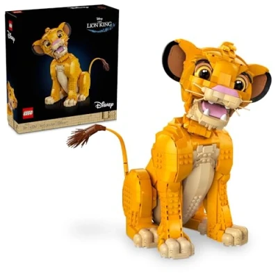 Imagen de LEGO Disney Young Simba The Lion King Juego de construcción para adultos, figura exhibir, a partir 18 años, kits bricolaje y manualidades fanáticos la película, regalo