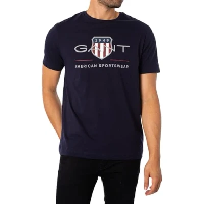 Imagen de GANT REG Archive Shield Camiseta estampada, Hombre, Talla: 3XL, Evening blue