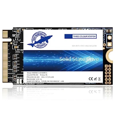 Imagen de Dogfish M.2 2242 SSD 256 GB NVMe PCIe Gen3 x 4 Unidad Interna de Estado sólido, 3D NAND TLC, para Juegos, Velocidad R/W hasta 2200 MB/s y 1800 (M.2 PCIe, GB)