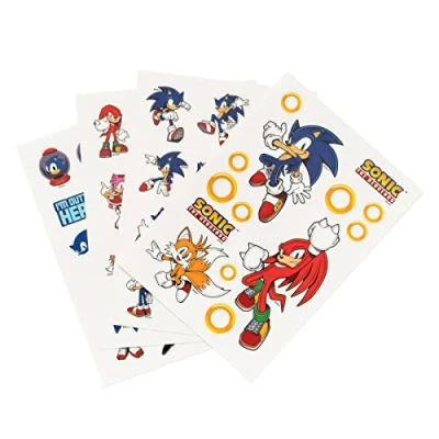 Imagen de Grupo Erik pegatinas Sonic impermeables y reutilizables Paquete de pegatinas: 56 stickers, optimas para móvil, ordenador, tablet, etiqueta botellas, Licencia oficial, GDGE025