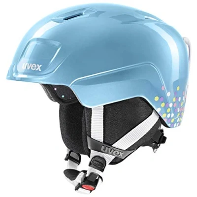 Imagen de uvex heyya, casco de esquí infantil ligero, ajuste talla individualizado, ventilación optimizada, blue confetti, 46 50 cm