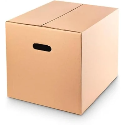 Imagen de Cajas de Cartón para Mudanza con Asas Almacenaje Resistente y Extrafuerte 60x40x40 cm Envíos Embalaje Apilables (Pack 20)