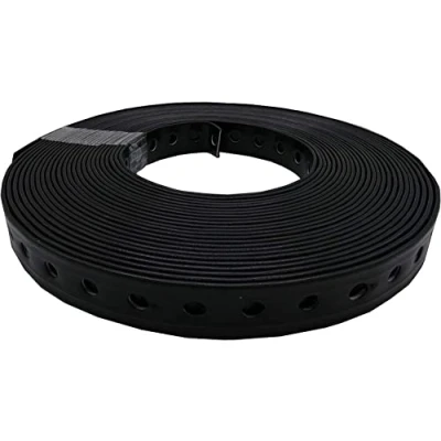 Imagen de Cinta de montaje perforada,19 mm x 10 m, revestimiento plástico, color negro