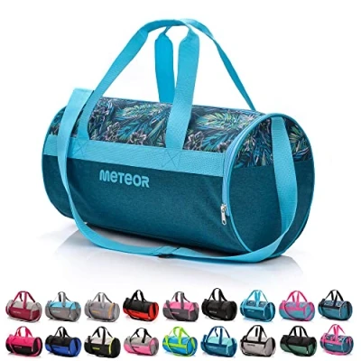 Imagen de Bolsa Deporte Viaje Gimnasio con Compartimento Separado para Zapatos Duffle Bag Hombre Mujer Ultraligera Plegable Deportiva 25 L Yoga Fin de Semana (Leaves, L)
