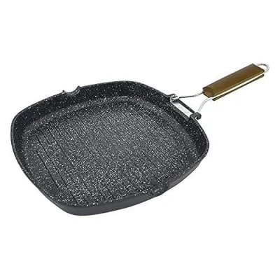 Imagen de Jata GMA28 Sartén Inducción Antiadherente Stonite, Grill Aluminio Fundido, Apta para Todo Tipo Cocinas Incluida Inducción, Libre PFOA, 28 x cm