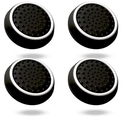 Imagen de MatoSan® Cubiertas de Agarre para el Mando Xbox One Serie X S Controller Thumpstick PS5 PS4 Sticks Joystick Accesorios Protección Playstation 5 (4 Piezas Negro)