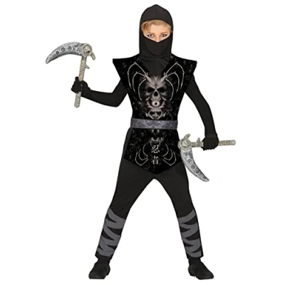 Imagen de FIESTAS GUIRCA Disfraz de Ninja Araña Guerrero Negro Halloween Niño 3 4 Años