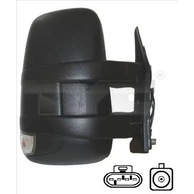 Imagen de Espejo retrovisor Tyc 315 0013 derecha para ajuste manual espejo, convexo, brazo corto de con antena IVECO: Daily V Furgón / Familiar