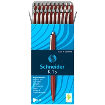 Imagen de Schneider K15 Bolígrafo retráctil (20 unidades, punta media), color rojo