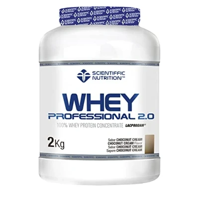 Imagen de Scientiffic Nutrition Whey Professional 2.0 Proteinas en Polvo 100% Pura, para Aumentar la Masa Muscular, con Enzimas Digestivas y Lactasa 908g, Sabor Choconut Cream.