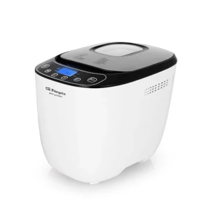Imagen de Orbegozo MHP 3500 Panificadora automática, 12 programas preconfigurados, temporizador, pantalla LCD, cubeta antiadherente, incluye recetario, 550 W