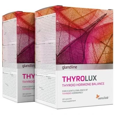 Imagen de ThyroLux Selenio, L Tirosina, Yodo, Magnesio, Zinc, Manganeso cápsulas de Tiroides Natural, Sin Hormonas 120 vegetales para 2 meses Sensilab