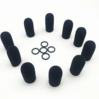 Imagen de LINHUIPAD Micrófono Cubierta Compatible con David Clark Aviación Parabrisas DC Mic Cubiertas Protector para M 4 7 Auriculares (Pack de 10)