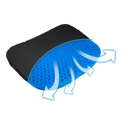 Imagen de Aidapt cojín de Soporte Gel. Diseño Panal Doble, Flujo Aire Transpirable, Silla Oficina, Ruedas, Huevos, Suave para Coche, Alivio presión, Dolor coxis, Funda