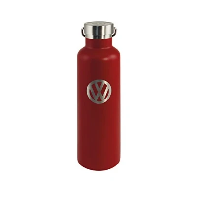 Imagen de BRISA VW Collection Volkswagen Botella aislante de acero inoxidable con logotipo y texto 735 ml (Logotipo VW/Rojo)