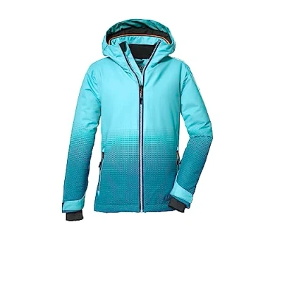 Imagen de killtec niñas Chaqueta de esquí impermeable/chaqueta funcional con capucha y paranieves KSW 183 GRLS SKI JCKT, light turquoise, 128, 39905 000