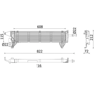 Imagen de Radiador, refrigeración del motor BEHR MAHLE CR 2636 000P