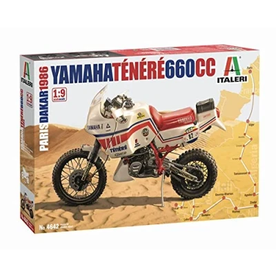 Imagen de Italeri 4642S 1:9 Yamaha Tenerè 660 CC 1986 réplica Fiel, modelismo, Hobby, encolado, Kit de plástico, Montaje, Multicolor (4642)