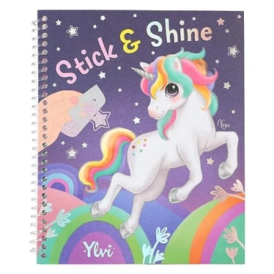 Imagen de Depesche 12472 Ylvi Libro para Colorear Stick &amp; Shine, 24 páginas con fantásticos Motivos de Unicornios y Criaturas mágicas, diseñar