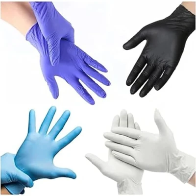 Imagen de MUNTRADE Guantes Desechables de Nitrilo 200 unidades, Sin Polvo, Látex Todas las tallas (M, Violeta)