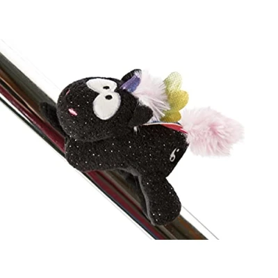 Imagen de NICI MagNICI Unicornio Rainbow Yin 12cm, Animal, Color Negro y Multicolor, Kuscheltier Magnet Einhorn (47372)