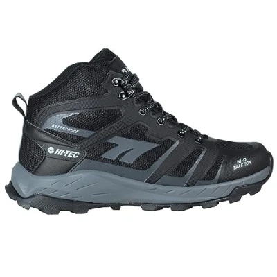Imagen de HI TECToubkal Mid WP zapatillas trekking, botas montaña hombre membrana Dri Tec, protección contra agua, ajuste duradero, collar antifricción, plantilla EVA, frescura, estabilidad, rendimiento óptimo