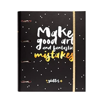 Imagen de Grupo Erik Editores Glitter Stars Carpeta con 4 anillas troquelada, 32 x 27.5 cm