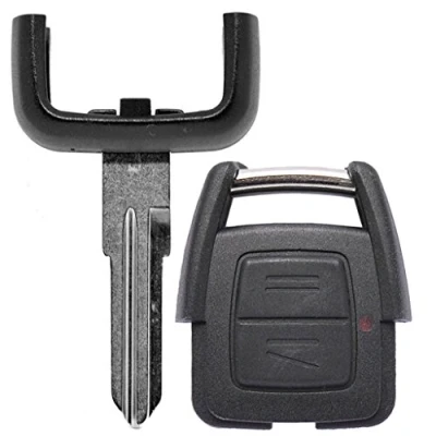 Imagen de Mando a distancia para llave de coche, 1 carcasa 2 botones y pieza en bruto HU46 compatible con Opel