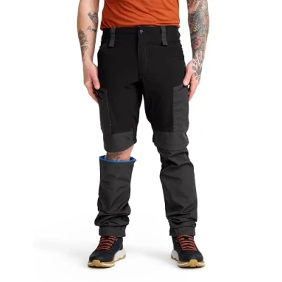 Imagen de RevolutionRace RVRC GP Pro Zip Off Pants para Hombre, Pantalones de Senderismo Convertibles, Jet Black, L
