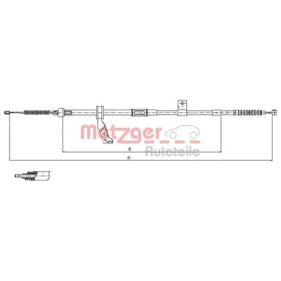 Imagen de METZGER 17.1483 Cable de Freno Mano Atrás derecha 1823/1530 Discos COFLE TOYOTA: Avensis II Station Wagon