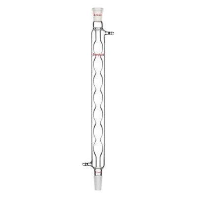 Imagen de Condensador de Allihn del vidrio Borosilicate StonyLab con 24/40 conjunto cristal laboratorio la longitud chaqueta 400mm