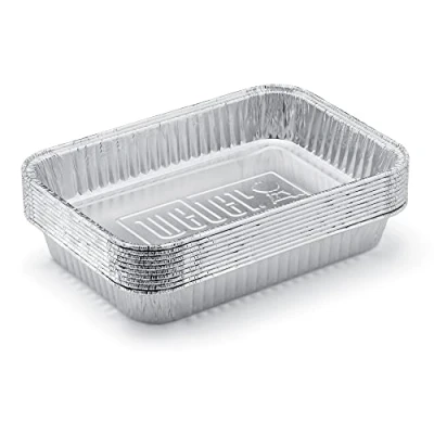 Imagen de Weber 6415 Small 7 1/2 inch by 5 Aluminum Drip Pans, Set of 10