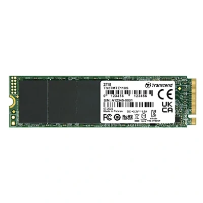 Imagen de Transcend MTE110S 2 TB NVMe PCIe Gen3 x4 M.2 2280 Internal Solid State Drive (SSD) 3D TLC NAND TS2TMTE110S, Black