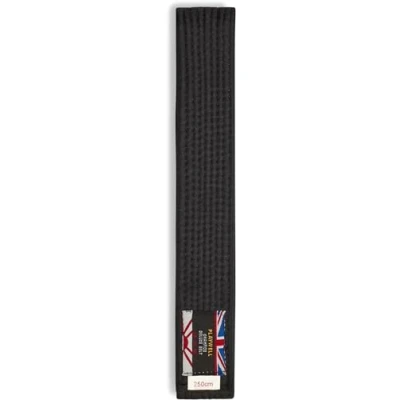 Imagen de Playwell Cinturón de clasificación Color sólido algodón para Artes Marciales Negro (320 cm)