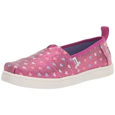 Imagen de TOMS Niñas Glitter Alpargata Mocasines, Rosa Fucsia, 31.5 EU
