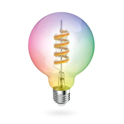 Imagen de Hama Filamento LED Inteligente E27 G95, WLAN, Mate, 4,9 W, RGBW