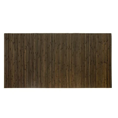 Imagen de HERSIG Alfombra Marron Chocolate de Bambu Sin Bordes Rectangular 90 x 180 cm
