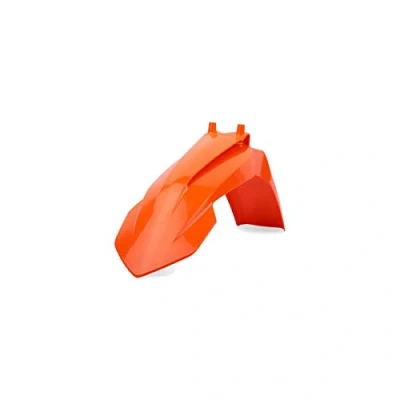 Imagen de POLISPORT 8572200001 Guardabarros delantero réplica OEM fabricado en plástico brillante duradero y resistente compatible con motocicletas KTM color naranja