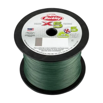 Imagen de Berkley X5 Línea Trenzada Low Vis Green 2000m 0.10mm (9kg) Hilo trenzado