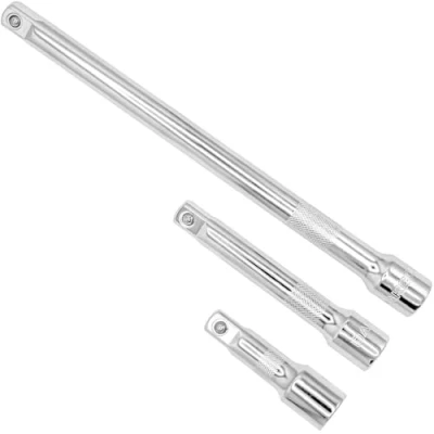 Imagen de DAKCOS 1/2&quot; Juego de Alargadores Vaso 3 Piezas Barras Extensión, 75 125 250mm, Cr V