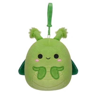 Imagen de Squishmallows Trenton, la Mantis Religiosa, Peluche con Clip de 3,5 Pulgadas, SQCP00209