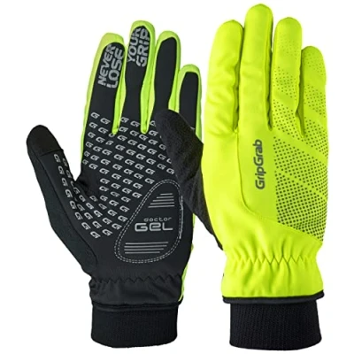 Imagen de GripGrab Guantes de Ciclismo Ride Térmicos Invierno Cortavientos Acolchados Táctiles con Forro Polar