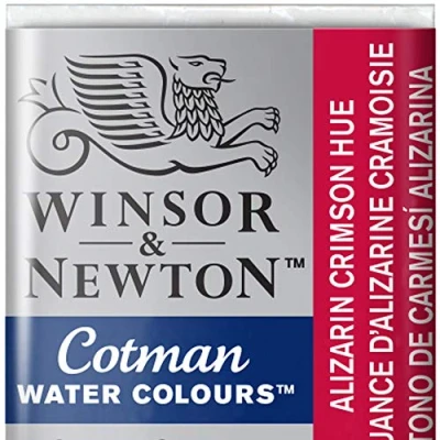 Imagen de Winsor &amp; Newton Cotman Acuarela En Pastilla, Tono De Carmesi Alizarina, 1,9x1,6x1,1 cm