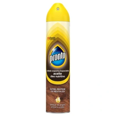 Imagen de Pronto Revitaliza Aerosol para muebles con aceites nutritivos, Antipolvo y Abrillantador, 250 ml, El embalaje puede variar