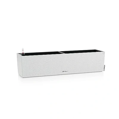 Imagen de LECHUZA Balconera Stone 80 Cuarzo Blanco 15667