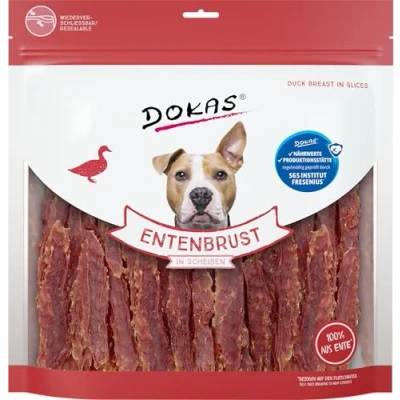 Imagen de DOKAS pechuga de Pato en rodajas Snack Premium sin Cereales para Perros Filete 1 x 900 g