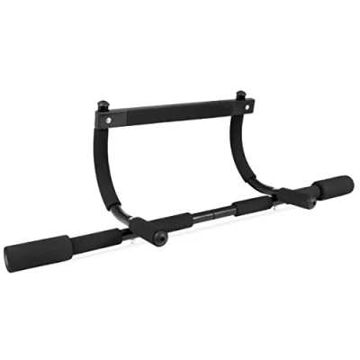 Imagen de ProsourceFit Multi Grip Lite Pull Up Bar, Montaje en puerta, Acero Aleado, Negro