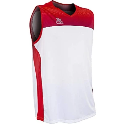 Imagen de Luanvi Portland Camiseta Especializada de Baloncesto, Unisex Adulto, Blanco/Azul, XXS