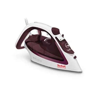 Imagen de Tefal FV5716 Easygliss Plus Plancha de vapor, 190 g/min, golpe vapor vertical, abertura XL llenado agua, bandeja estable, suela Durilium AirGlide, color blanco/burdeos