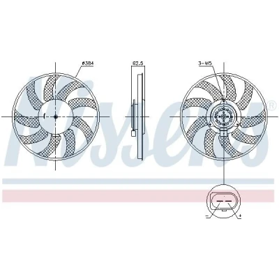 Imagen de NISSENS 850099 Ventilador de Radiador 400 12 AUDI: A7 Sportback, A6 C7 Berlina